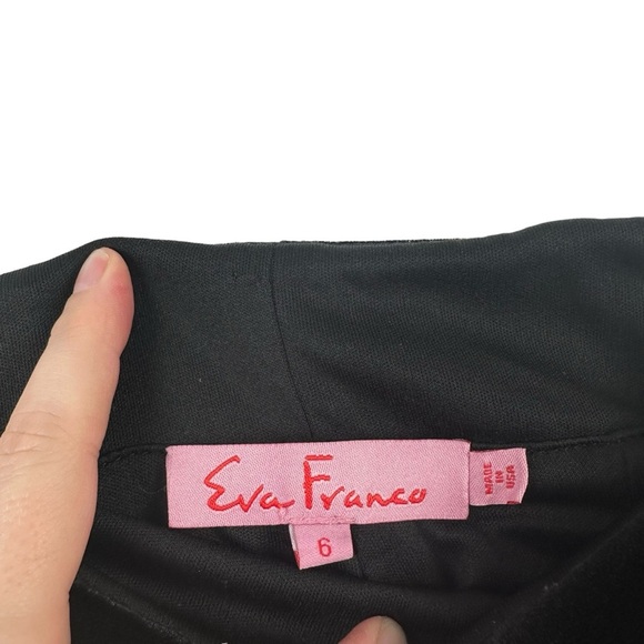 EVA FRANCO NWT Size 6 Hepburn Pant in Black Velvet Wide Leg High Waisted Pocket - Picture 6 of 16